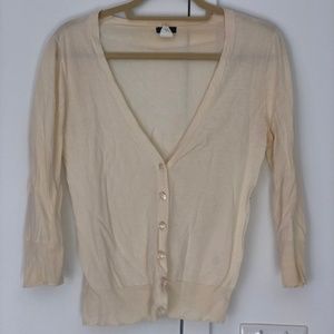 Gorgeous Cream JCrew Cardigan Lightweight OffWhite